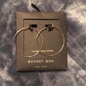Secret Box New York 14K Gold Dipped Hoops